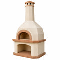 Horno de Exterior de Ladrillos Refractarios Beige 200 cm