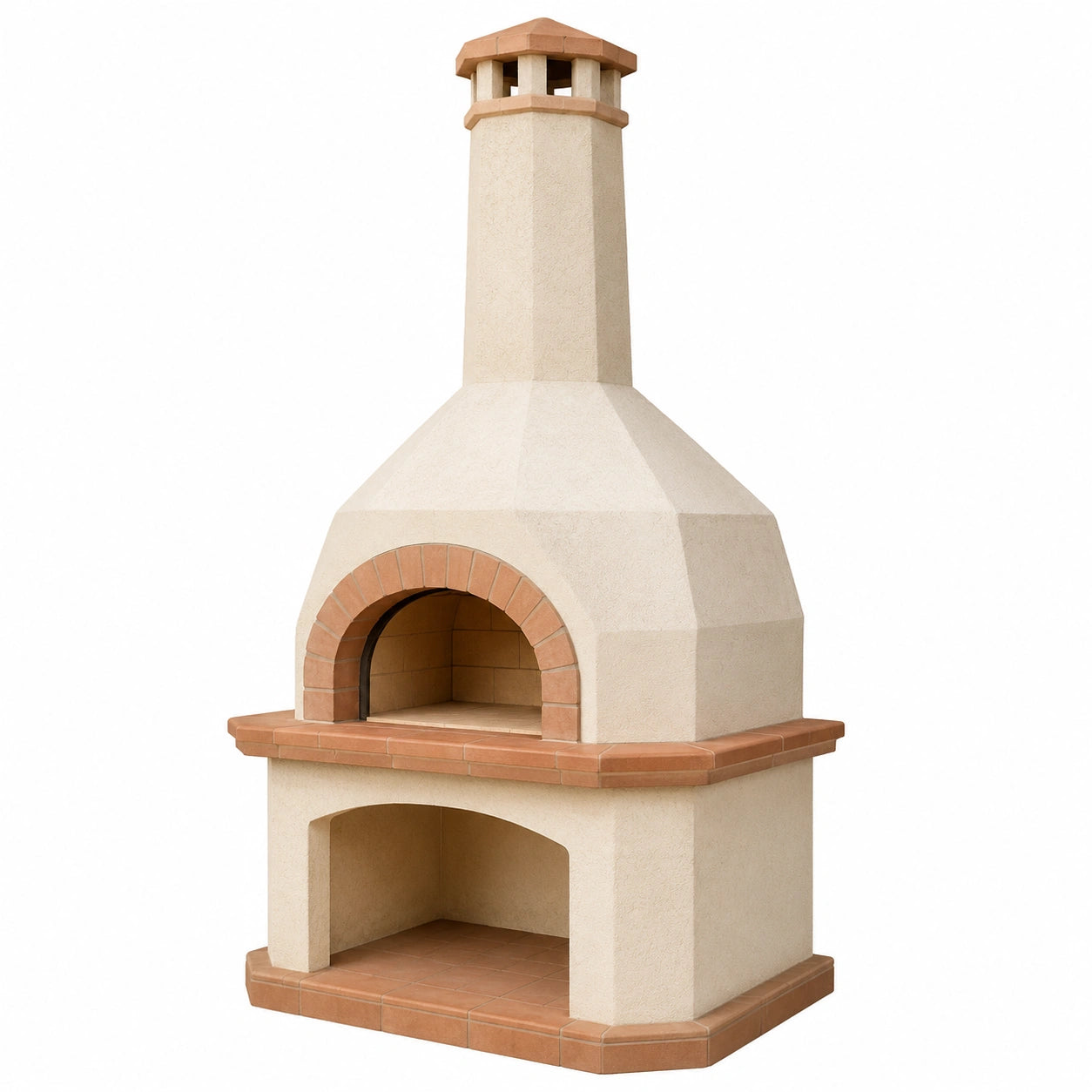 Horno de Exterior de Ladrillos Refractarios Beige 200 cm