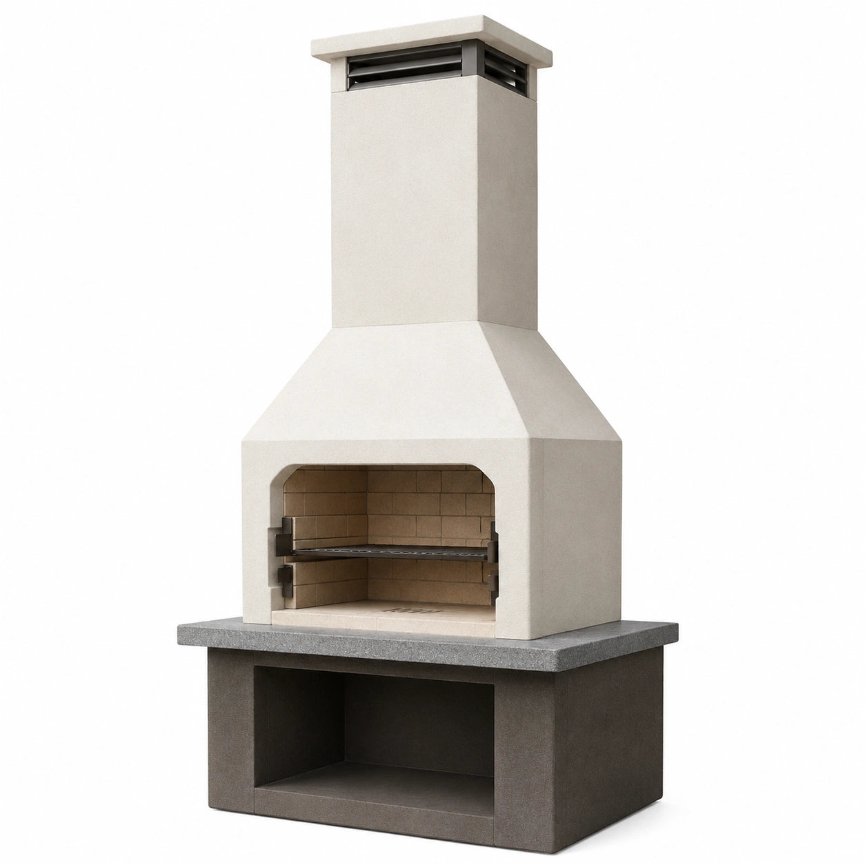 Barbacoa de Hormigón con Chimenea Exterior 210 cm