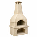 Barbacoa Exterior de Piedra Caliza Beige 200 cm