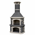 Barbacoa de piedra natural con chimenea 200 cm