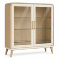 Vitrina de Madera con Puertas de Vidrio Templado