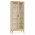Vitrina de Madera y Vidrio Templado con Estantes