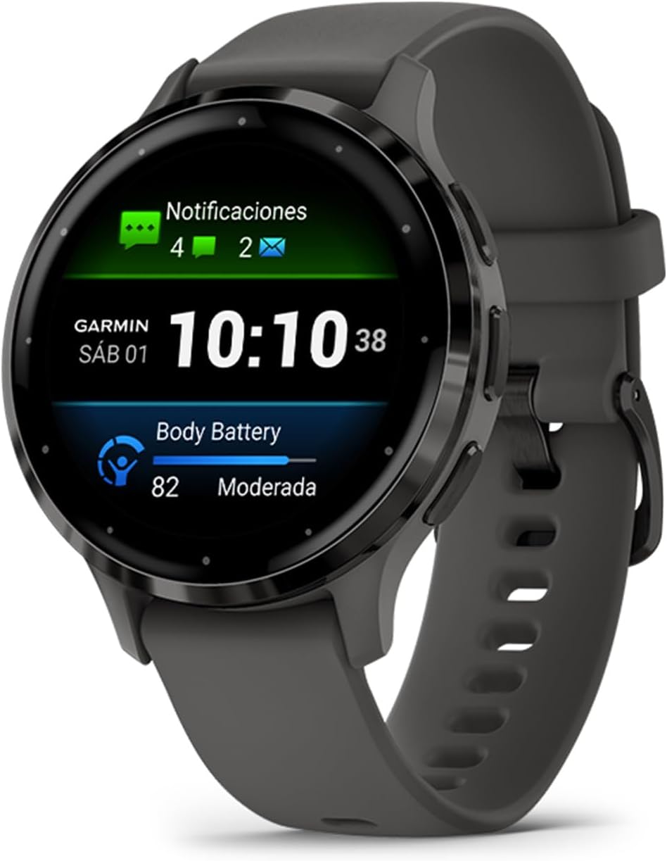 Smartwatch, Garmin, 30,4 mm, 33 mm, 5,1 kg, com iluminação LED, com rodas, Cinzento, para uso diário