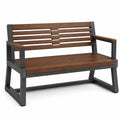Banco de Madera de Acacia y Acero para Exterior 120cm