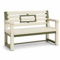Banco de jardín de polietileno Beige/Verde 120x60x90cm