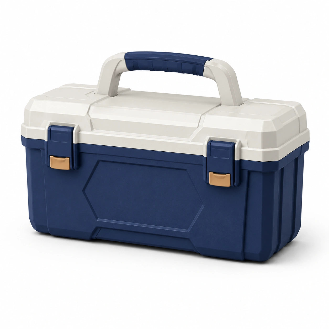 Caja de Herramientas de Plástico Azul y Beige 32x20x15 cm
