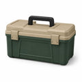 Caja de herramientas de plástico verde y beige 40x20x20cm