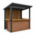 Puesto de Bar Exterior Acero y Madera Acacia Marrón