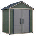 Cobertizo de Jardín de PVC Verde/Gris 182x108x226 cm