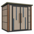 Cobertizo de Almacenamiento Exterior de Metal y Composite 200x180x150 cm