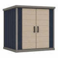 Cobertizo de Resina Beige y Azul 182 cm x 94 cm x 200 cm