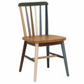 Silla de Madera Multicolor con Respaldo de Listones