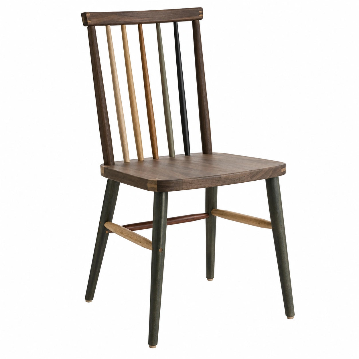 Silla de Madera de Nogal Multicolor