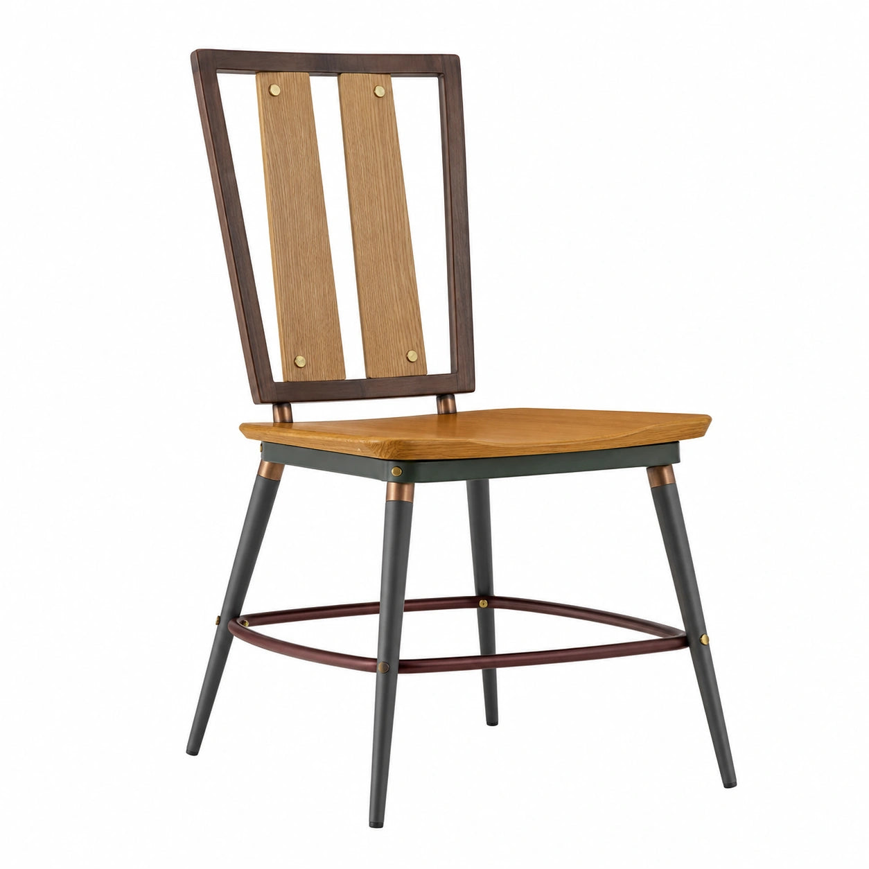 Silla de Madera y Metal con Listones