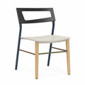 Silla de Metal y Madera Negro y Roble