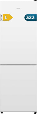 Cecotec, Frigorífico combinado, 322 L, 60 cm, com iluminação LED, com gavetas, Branco, para uso diário