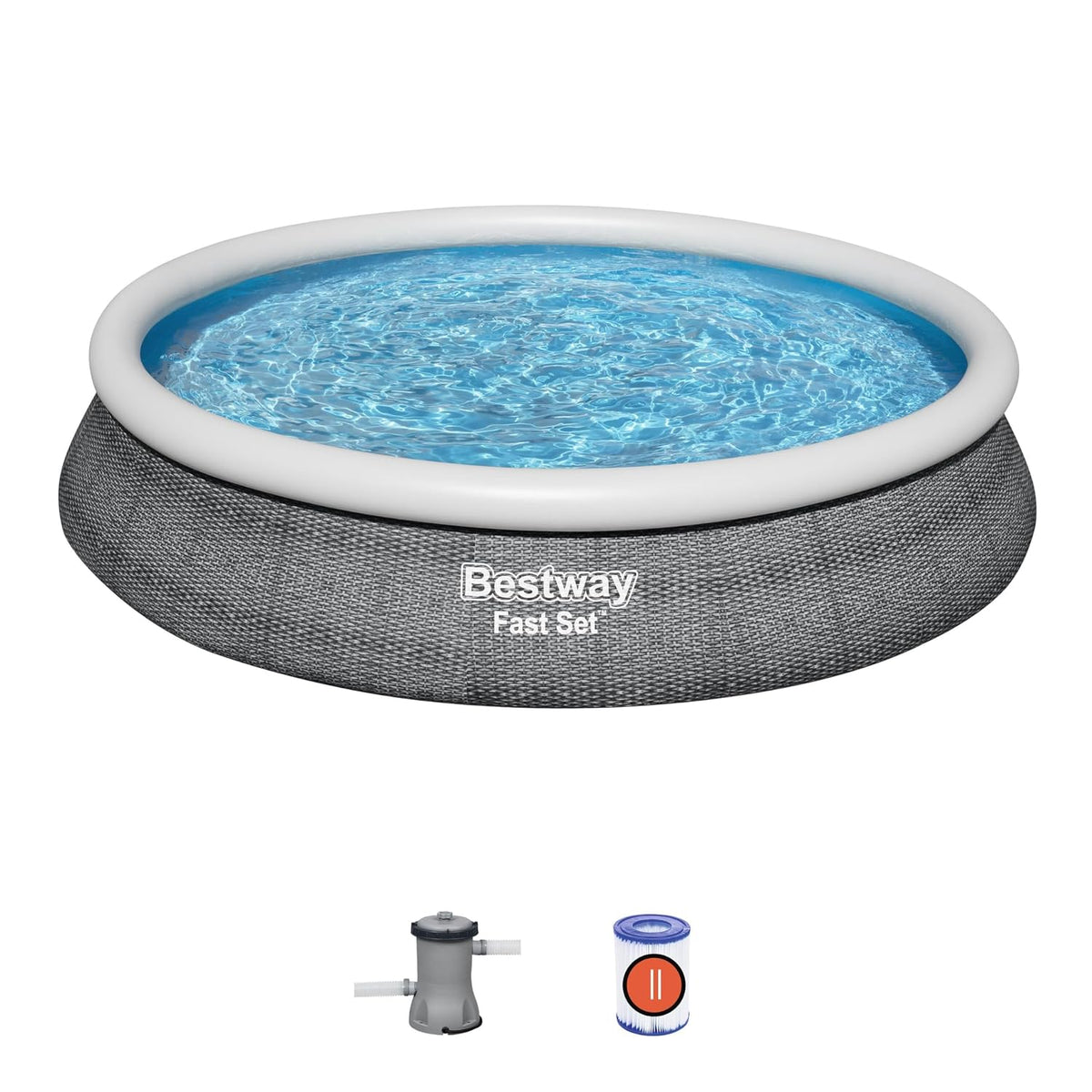 Piscina desmontável, Bestway, 4.57 m, 84 cm, Multicolor, para jardim e exterior