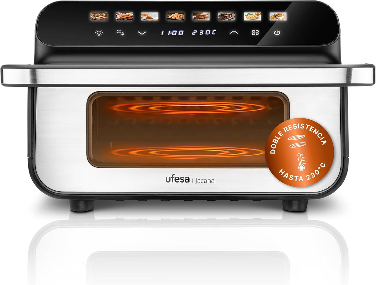 Fritadeira de ar quente, Ufesa, 10 L, 28 cm, com temporizador, com ecrã tátil, Multicolor, para a cozinha
