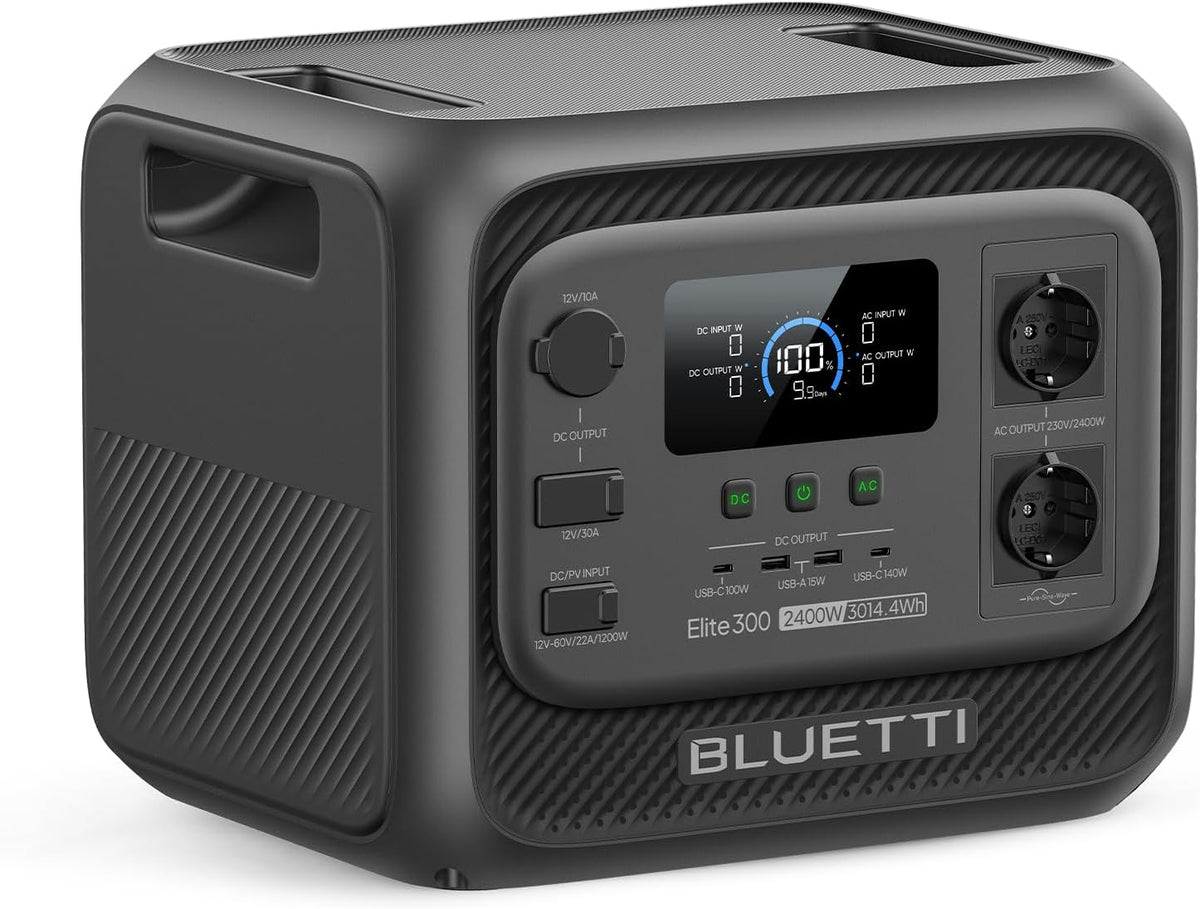 Gerador elétrico, BLUETTI, 12 V, 30 A, 2400 W, 4800 W, 1000 W, 30,75 cm, plástico, Multicolor, para trabalhos de manutenção