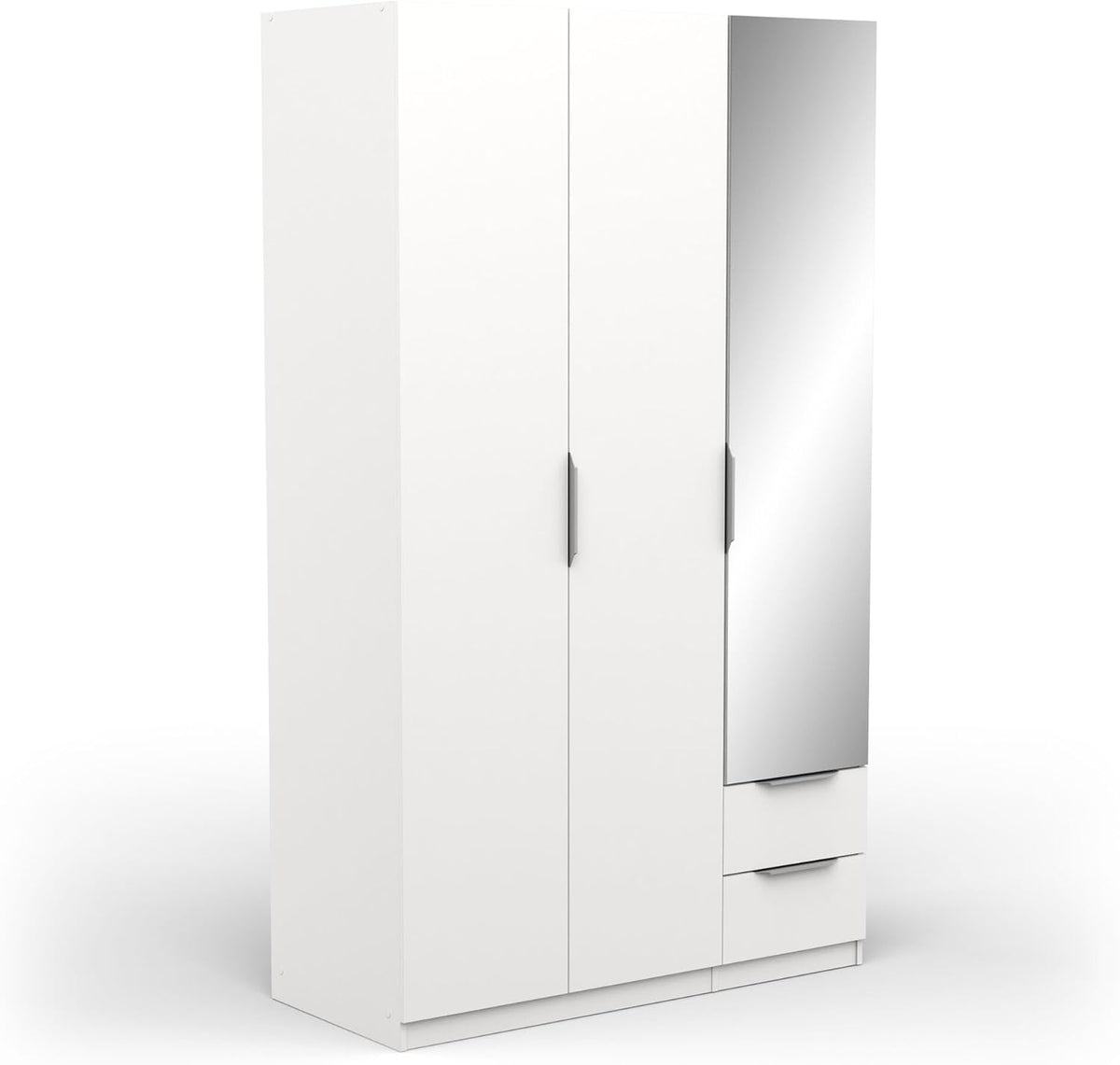 Roupeiro, Demeyere, 200 cm, 120 × 50 × 200 cm, com gavetas, com prateleiras, Branco, para o quarto