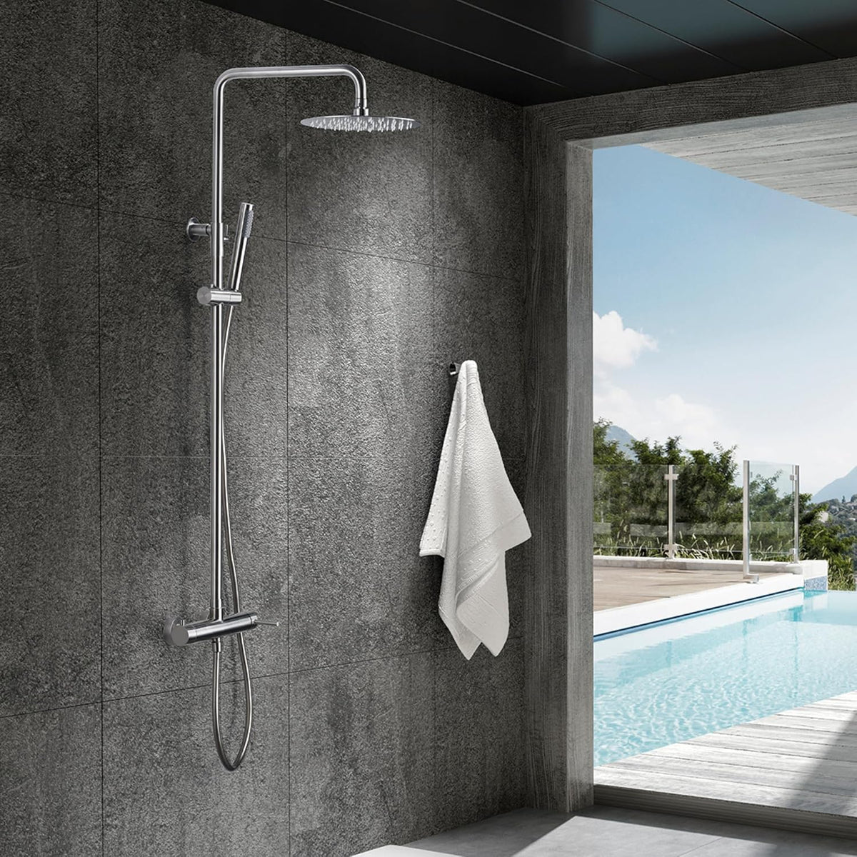 Equipamento de exterior, NOLUXA, IMEX, 35 mm, 12 l, 222 cm, 235,5 cm, 234,5 cm, aço inoxidável, aço, Prateado, para jardim e exterior