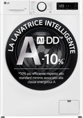 LG, Máquina de lavar roupa, F4R3011NSWB, 11 kg, 1400 g, 600 mm, 850 mm, 565 mm, 56,5 cm, aço inoxidável, aço, Branco, para uso diário