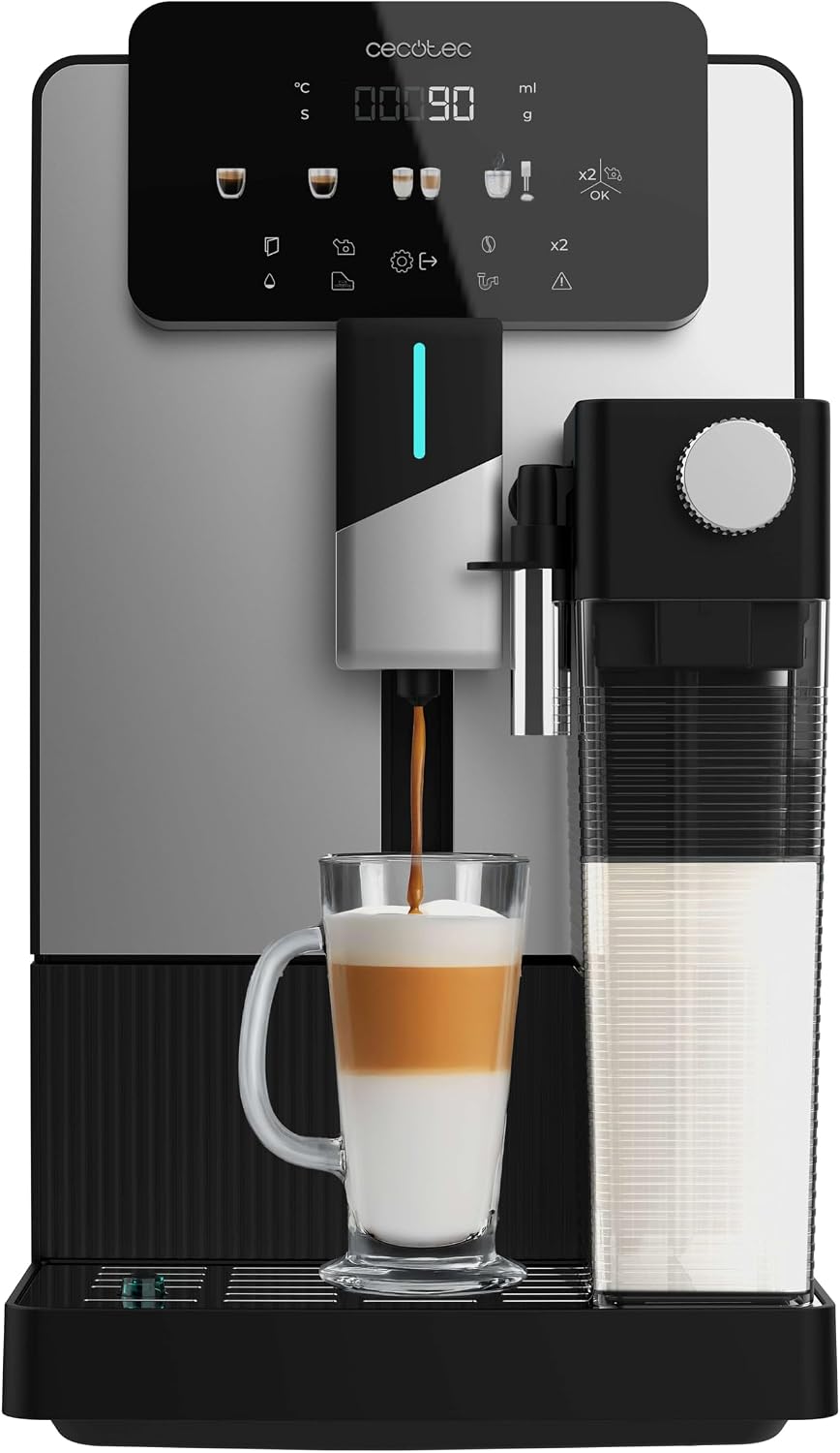 Cecotec, Máquina de café automática, 1500 W, 150 g, 1.1 L, 400 ml, regulável, Creme, para a cozinha