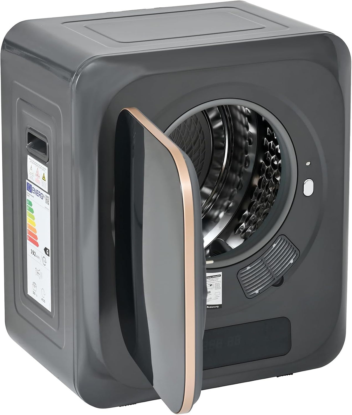 Artigo para casa, ECLIVON, 4 kg, 6 Programas, com iluminação LED, aço inoxidável, aço, Preto, para uso diário