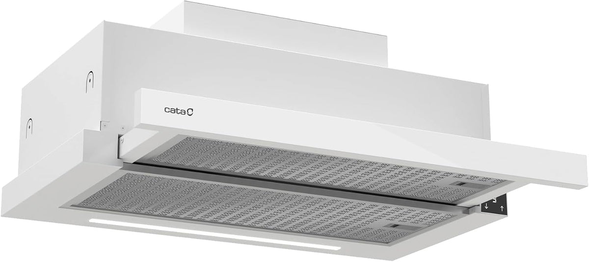 Exaustor, Cata, TFH, 60 cm, 135 W, 46 dB, 64 dB, 5 velocidades, regulável, com temporizador, com iluminação LED, vidro, Branco, para uso diário