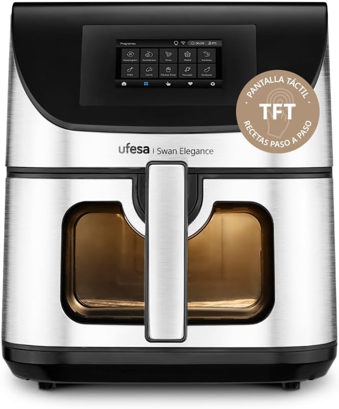Fritadeira de ar quente, Ufesa, 7.5 L, 2200 W, 10 Programas, plástico, Multicolor, para a cozinha