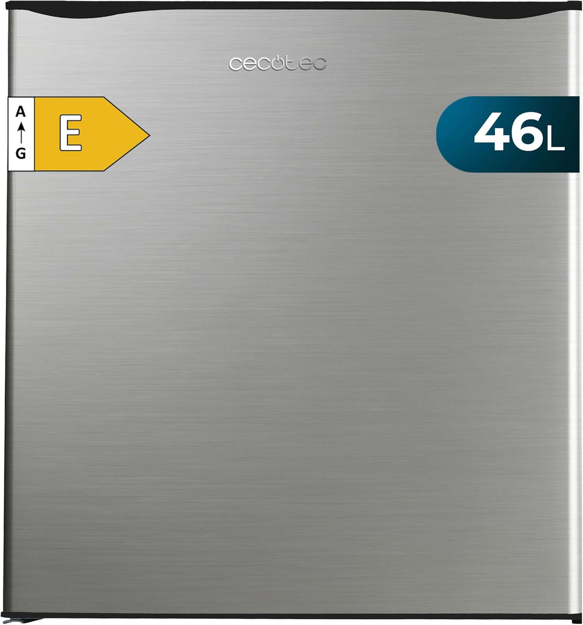 Cecotec, Minifrigorífico, 46 L, 20000 L, 7 cm, 48 cm, aço inoxidável, aço, Prateado, para uso diário