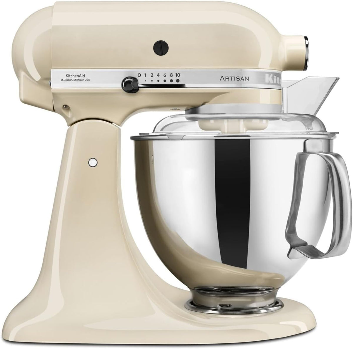 Robô de cozinha, KitchenAid, 7 L, 4,8 l, 1 kg, 3 l, 300 W, 10 velocidades, aço inoxidável, aço, Transparente, para a cozinha