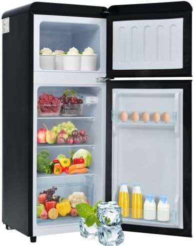 Minifrigorífico, Merax, 92 L, 28 L, classe energética D, com prateleiras, vidro, Multicolor, para uso diário
