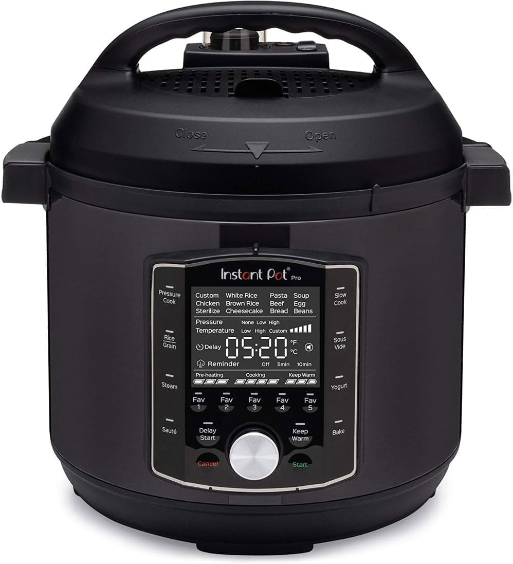 Equipamento elétrico, Instant Pot, 1200 W, 7 L, aço inoxidável, aço, Preto, para uso diário