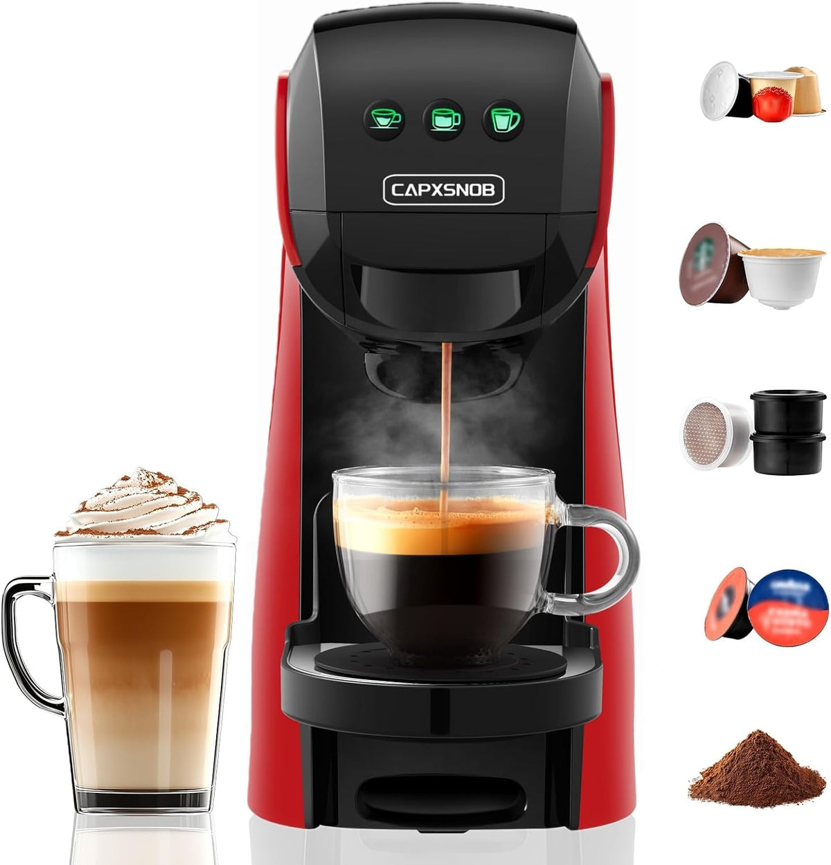 Máquina de café, CAPXSNOB, Warriors1, 20 bar, 8 L, Creme, para a cozinha