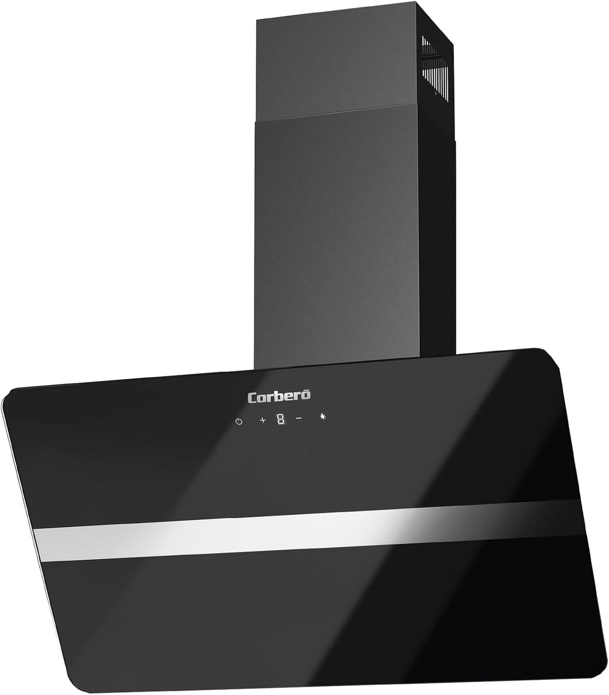 Exaustor, Corbero, 70 cm, 165 W, alumínio, vidro, Preto, para uso diário