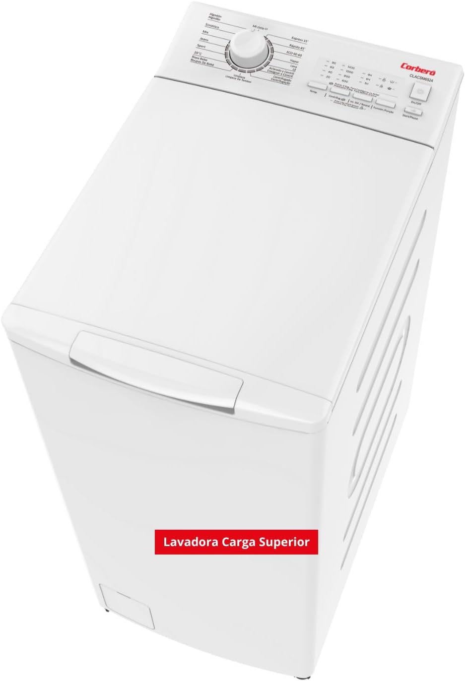 Máquina de lavar roupa, Corbero, 6.5 kg, 1200 rpm, 78 db, 16 programas, aço, algodão, Multicolor, para uso diário