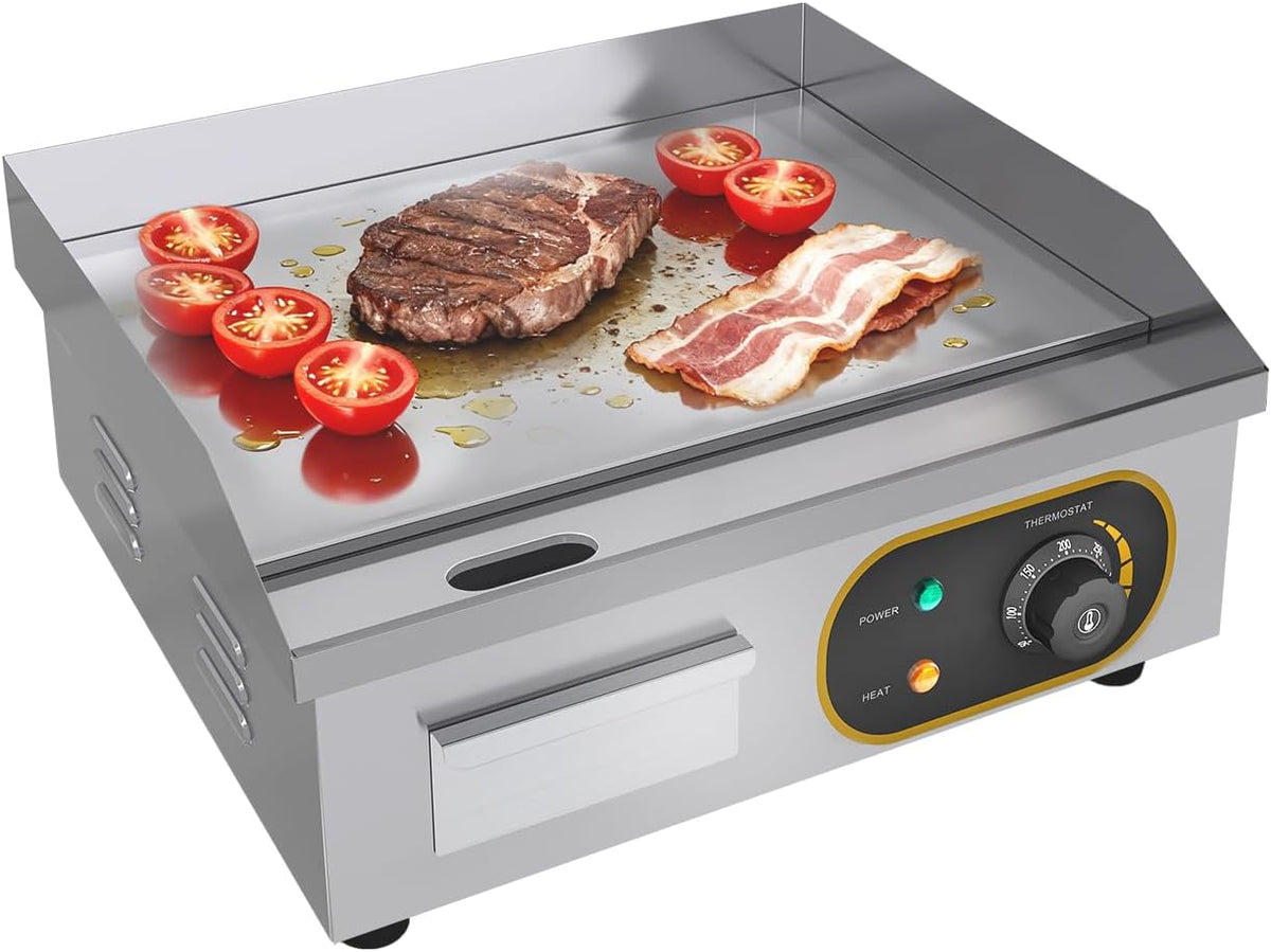 Equipamento elétrico, MOOTACO, 45 cm, 2500 W, com gavetas, aço inoxidável, aço, Prateado, para uso diário