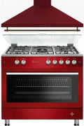 Fogão independente, SOLTHERMIC, COZINHA, 115 l, 90 CM, 89,6 cm, 45 cm, 115 W, 63 dB, alumínio, vidro, Vermelho, para a cozinha