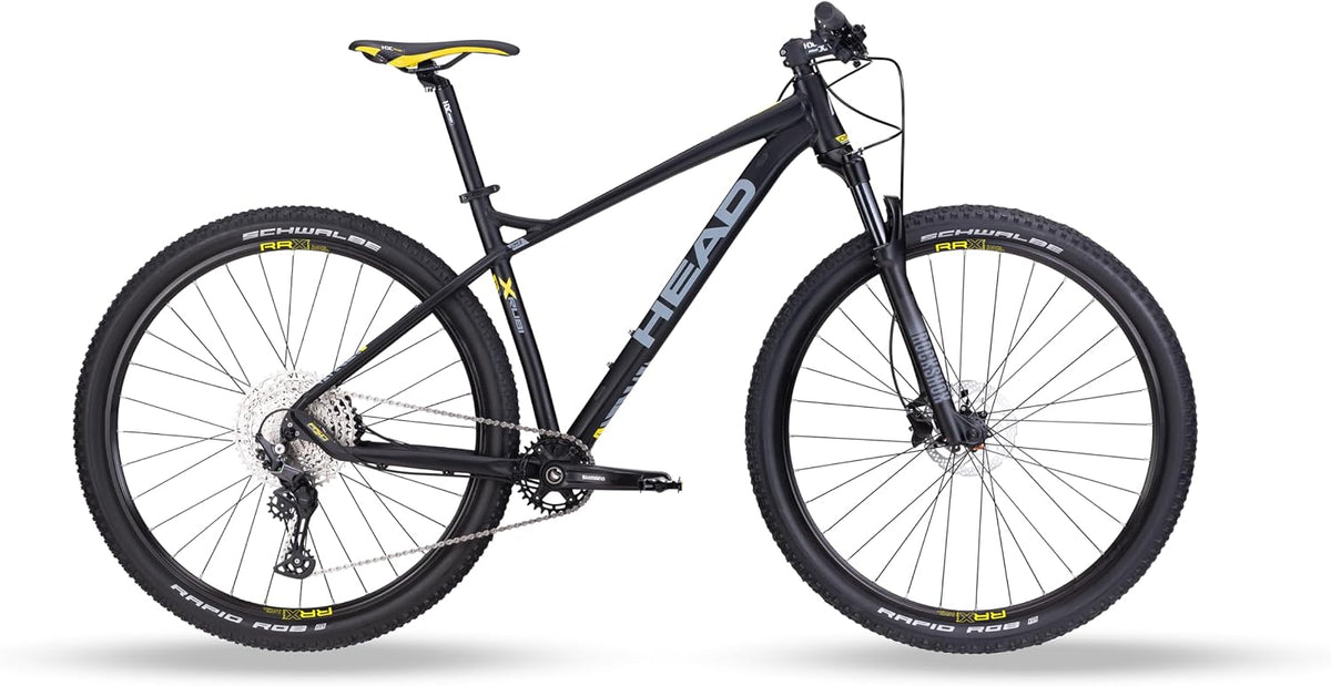 Bicicleta, HEAD, 74 cm, 70 cm, 725 cm, 12 velocidades, com rodas, alumínio, Preto / Amarelo, para uso diário