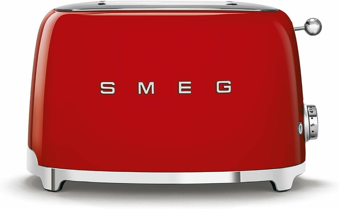 Torradeira, Smeg, TSF01RDEU, 36 mm, 1 m, 198 mm, 2,40 kg, 2,4 kg, 310 × 195 × 198 mm, aço inoxidável, aço, Vermelho, para a cozinha