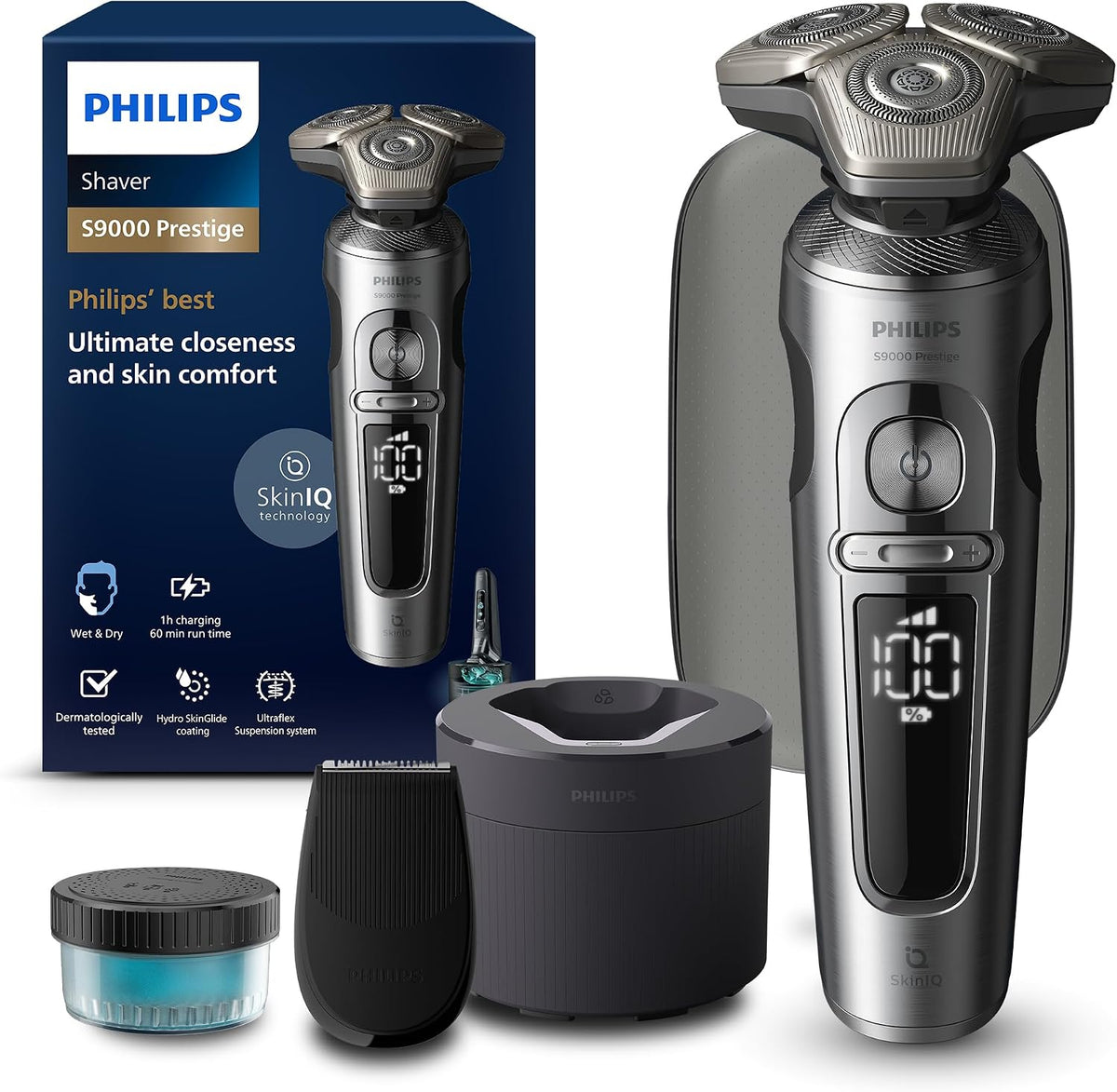PHILIPS, Máquina de barbear elétrica, S9000, 7 a, 2 a, classe e, aço, Multicolor, para uso diário