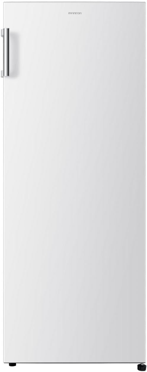 Frigorífico combinado, INFINITON ELECTRONICS, INFINITON, 143 cm, 242 L, com iluminação LED, com gavetas, vidro, Branco, para uso diário