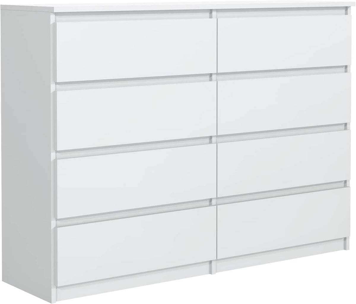 Cómoda, meble masztalerz, 120 cm, 29,8 kg, com gavetas, com prateleiras, madeira, Branco, para o quarto