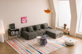 Sofá, MILYsofa, tecido, Castanho, para a sala