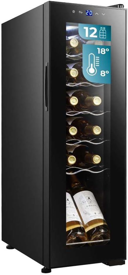 Cecotec, Frigorífico para bebidas, 25 cm, 79,5 cm, 56,2 kg, com iluminação LED, com prateleiras, madeira, Natural, para uso diário