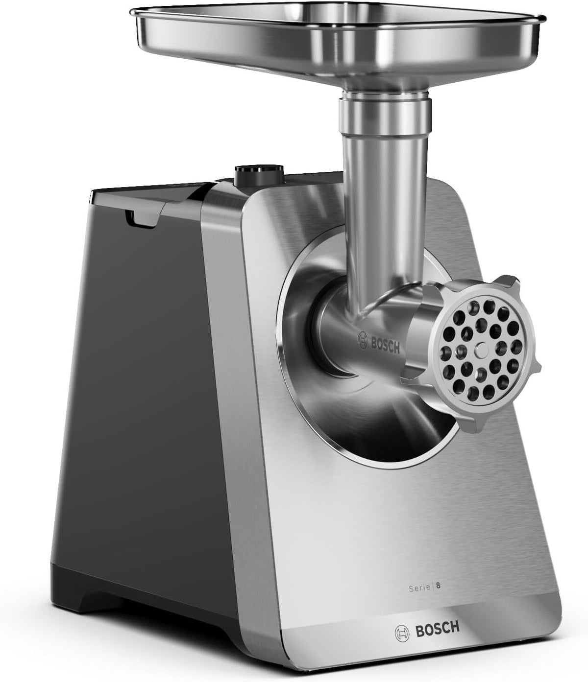 Bosch, Equipamento elétrico, MFWS820M, 8 mm, 4,5 kg, 50,3 kg, aço inoxidável, aço, Prateado, para uso diário