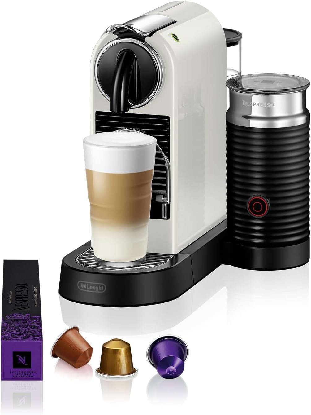 Máquina de café, Nespresso, EN267.WAE, 1710 W, 1 L, plástico, Branco, para a cozinha