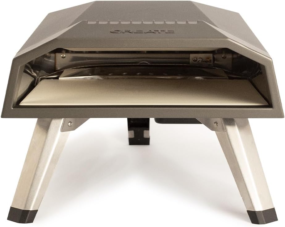 Forno de pizza, CREATE, 30 cm, 12 mm, 40 cm, com rodas, aço inoxidável, aço, Prateado, para a cozinha